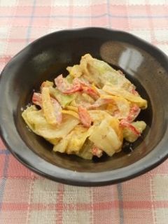 キャベツのごまマヨ和え(透析食)-レシピのメイン写真