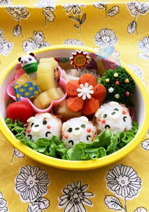 年少　ハリネズミ三兄弟お弁当-レシピのメイン写真