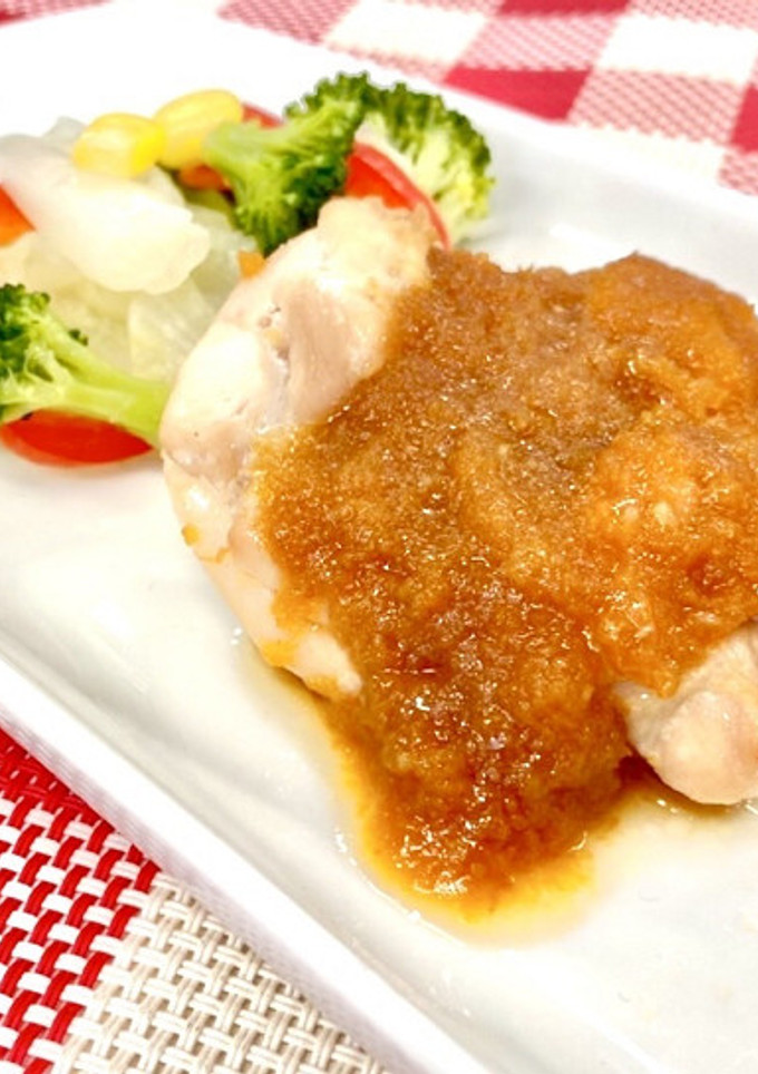 鶏肉の人参ソースがけ＠つくば市学校給食-レシピのメイン写真