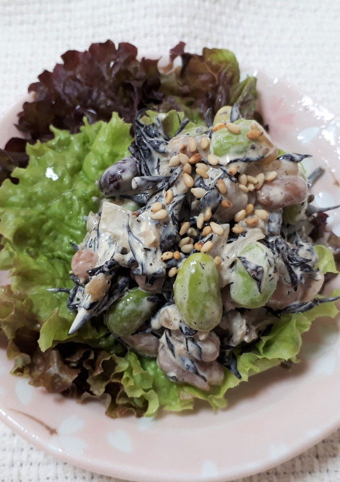 簡単常備菜！豆とひじきのマヨ和え-レシピのメイン写真