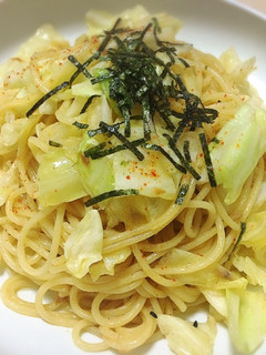 簡単ご飯:キャベツペペロンチーノパスタ-レシピのメイン写真