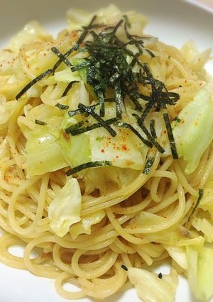 簡単ご飯:キャベツペペロンチーノパスタ-レシピのメイン写真