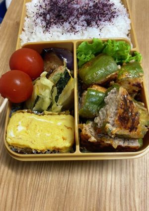 中1女子弁当アスメシ31☆ピーマン肉詰め-レシピのメイン写真