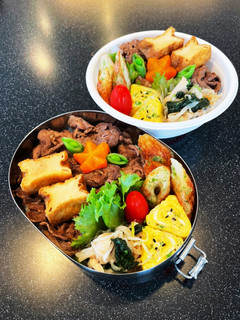 高校生弁当 すき焼き 2022 6月21-レシピのメイン写真
