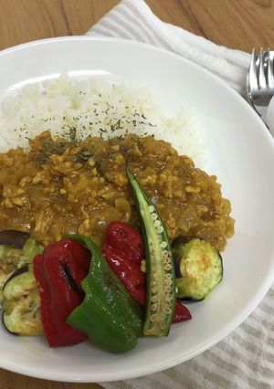 レンジで☆夏野菜のキーマカレー-レシピのメイン写真