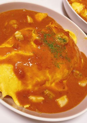 シーフードのトマトクリームオムライス-レシピのメイン写真