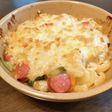 レンチンホワイトソースのマカロニグラタン