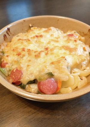 レンチンホワイトソースのマカロニグラタン-レシピのメイン写真