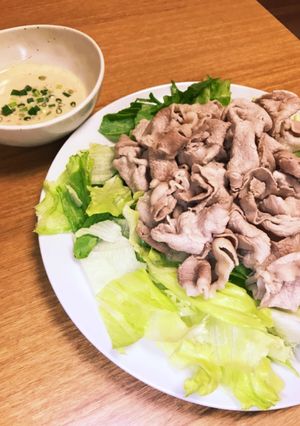 胡麻ドレと豆乳のつけだれで冷しゃぶ-レシピのメイン写真
