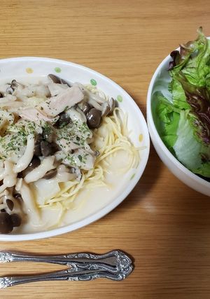 簡単☆きのこクリームパスタ風-レシピのメイン写真