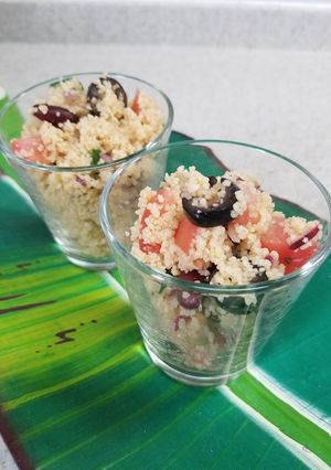 クスクスサラダ&黒酢味で健康-レシピのメイン写真