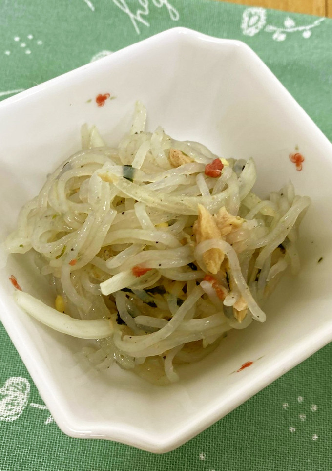 しらたきの和え物(お茶漬けの素Ver.)-レシピのメイン写真