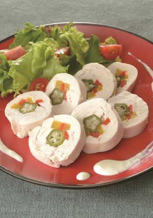 鶏肉の夏野菜ロール-レシピのメイン写真