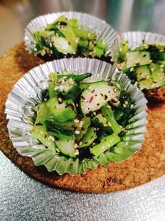 お弁当に!夏野菜のゆかり和え-レシピのメイン写真