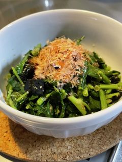 栄養満点なモロヘイヤの麺つゆ和え-レシピのメイン写真