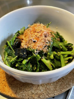栄養満点なモロヘイヤの麺つゆ和え-レシピのメイン写真