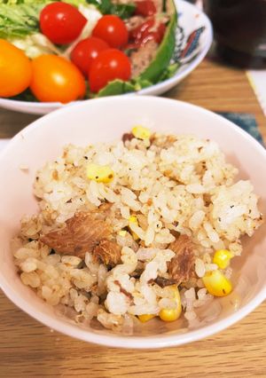 栄養◎★味噌煮缶ととうもろこしの混ぜご飯-レシピのメイン写真
