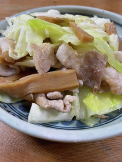 豚肉キャベツメンマの炒め物-レシピのメイン写真