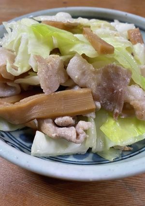 豚肉キャベツメンマの炒め物-レシピのメイン写真