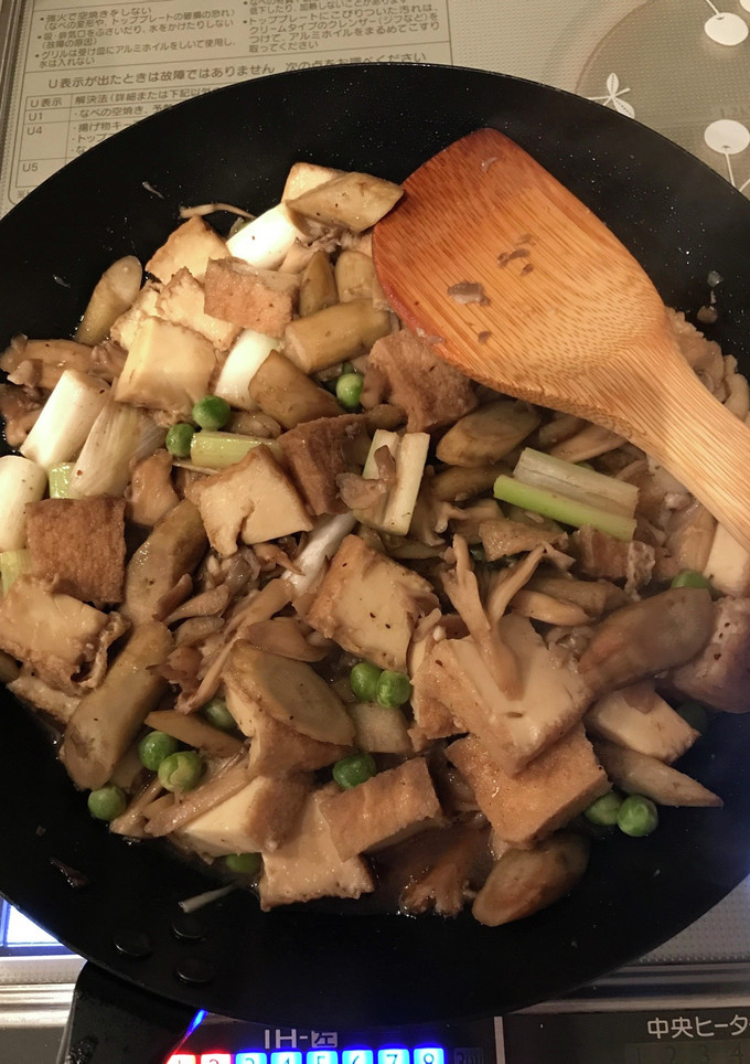 厚揚げとキノコとごぼうの煮物-レシピのメイン写真