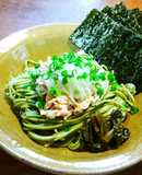 超簡単　冷たい茶蕎麦　ツナ＆発酵玉葱