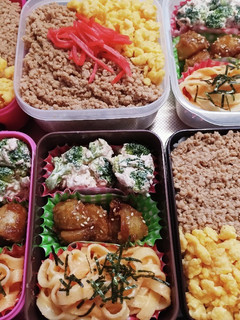 高校生息子、旦那、娘弁当(6/22)-レシピのメイン写真