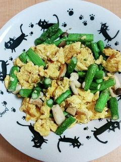 アスパラ卵炒め-レシピのメイン写真
