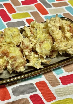 超簡単☆旨味堪能！しらす竹輪かき揚げです-レシピのメイン写真