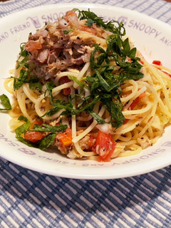 鯖缶トマトの冷製パスタ-レシピのメイン写真