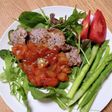 フレッシュトマトソースで豚のハーブソテー