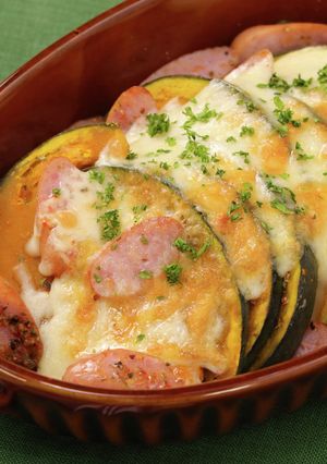 チーズがとろーり！かぼちゃのイタリアン焼-レシピのメイン写真