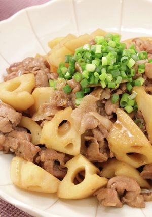シャキッと甘辛！れんこんと豚肉の炒め煮-レシピのメイン写真