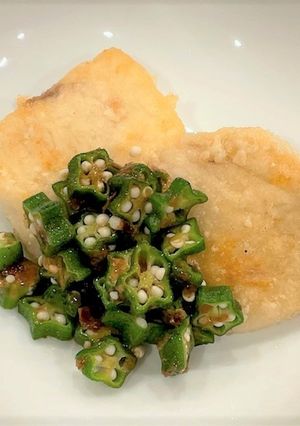 カジキマグロのおくらソースがけ-レシピのメイン写真
