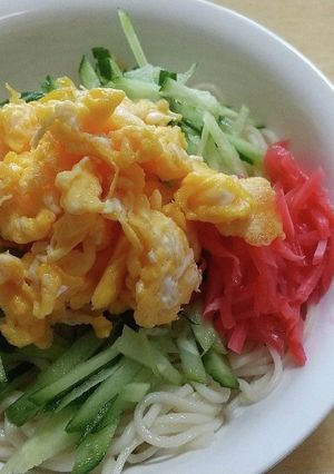ぶっかけひやむぎ(冷やし中華風)-レシピのメイン写真