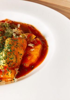 鶏胸肉とレタスのトマト煮-レシピのメイン写真