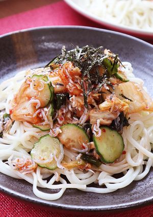 キムチとじゃこのぶっかけそうめん-レシピのメイン写真