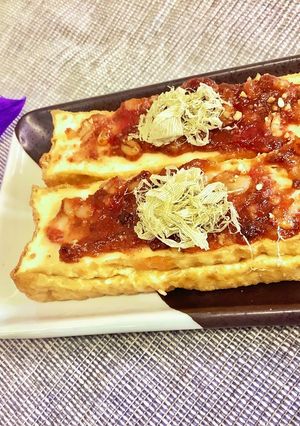 厚揚げの梅みそ焼き〜とろろ昆布添え-レシピのメイン写真
