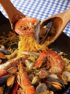 焼きビーフンで簡単!シーフードパエリア-レシピのメイン写真