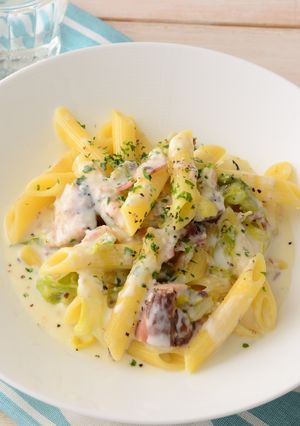 サバとキャベツのパスタお手軽チーズソース-レシピのメイン写真