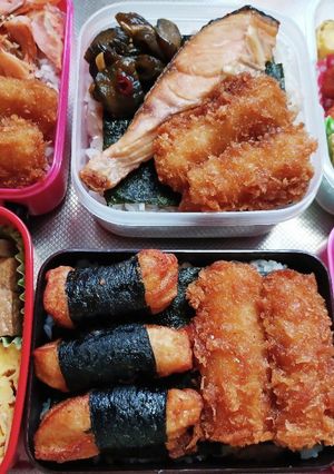 高校生息子、旦那、娘弁当(6/23)-レシピのメイン写真