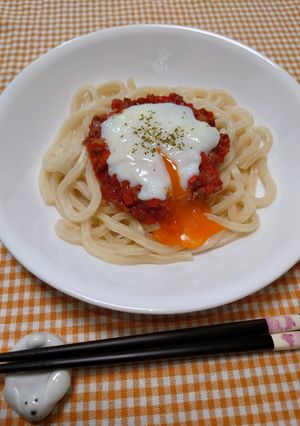 簡単☆お手軽ミートソースうどん♩-レシピのメイン写真