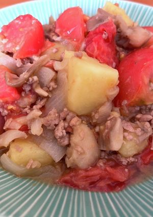 夏肉ジャガ♡ひき肉&トマトでサッパリ塩味-レシピのメイン写真