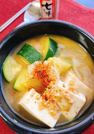 ズッキーニ入り韓国風納豆汁-レシピのメイン写真