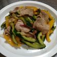 きゅうりと豚肉のポン酢炒め
