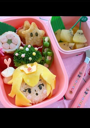 ピーチ姫弁当-レシピのメイン写真
