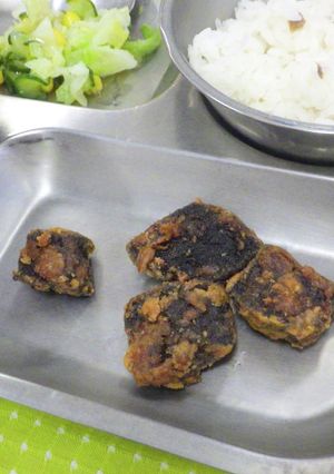 鯨の竜田揚げ　河内長野市学校給食-レシピのメイン写真
