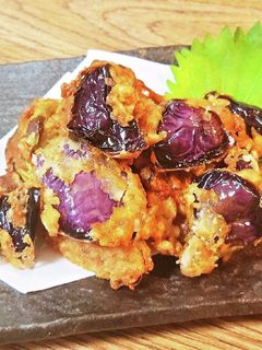 カリッサクッじゅわ〜。やみつき茄子唐揚げ-レシピのメイン写真