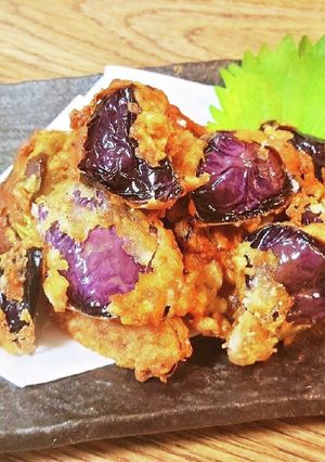 カリッサクッじゅわ〜。やみつき茄子唐揚げ-レシピのメイン写真