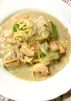 糖質オフ!満腹!かさ増しクリームパスタ-レシピのメイン写真