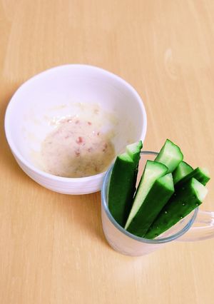 簡単！！きゅうりスティックにうめマヨ♪-レシピのメイン写真
